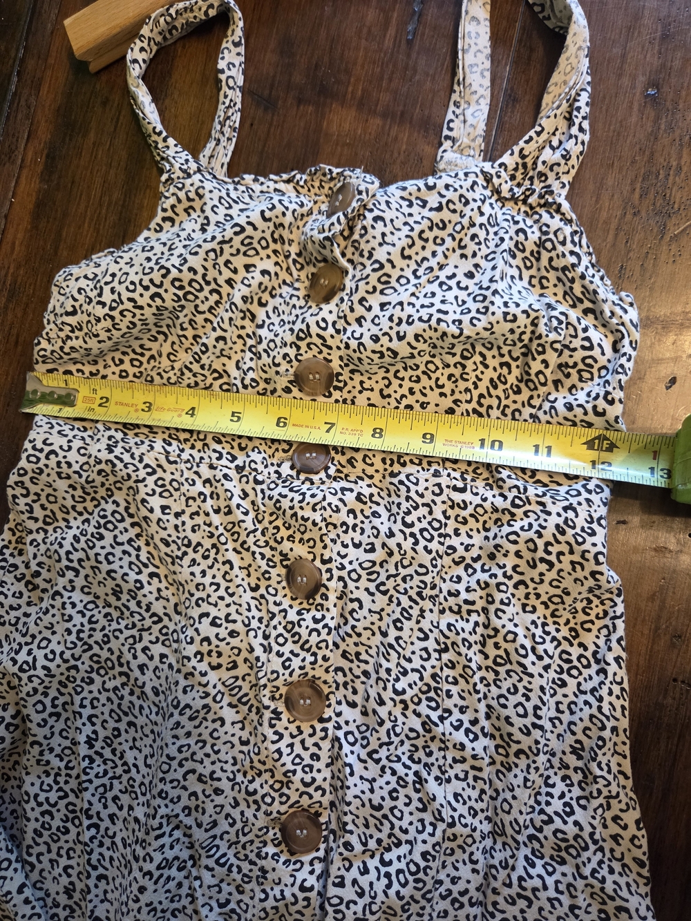 Japna Lepard Spotted Midi Dress with Button Front Stretch Back Slit Summer Femme - Picture 5 of 7